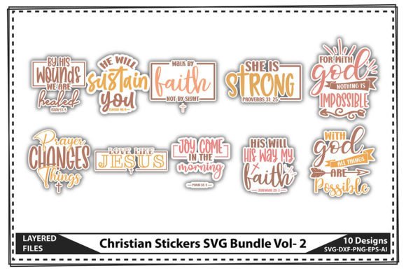 Christian Stickers SVG Bundle Vol-2