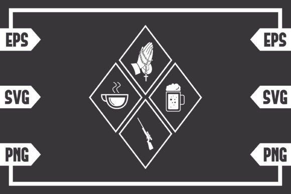 Coffee Jesus Beer and Hunting Rifle Crafts Graphics