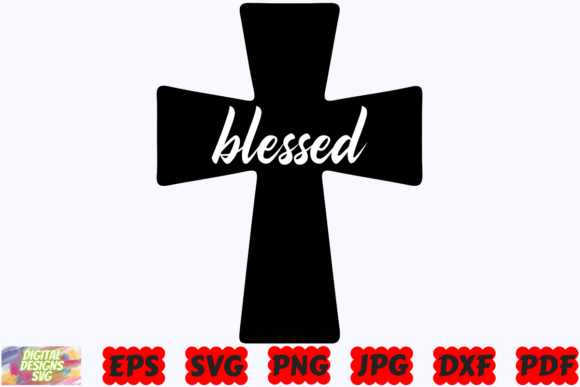 Cross SVG Blessed SVG Christian SVG