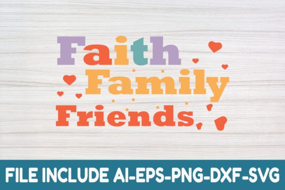 Faith Family Friends - Christian Retro S Graphics & Crafts