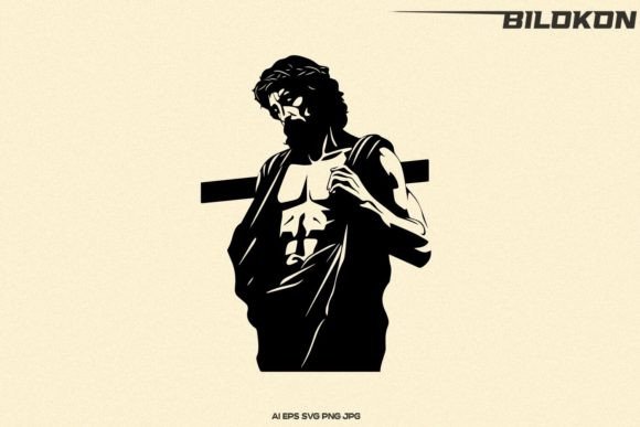 Jesus on the Cross, SVG Graphics Illustrations
